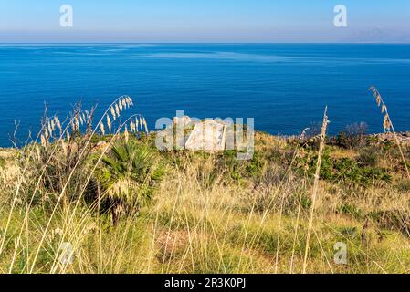 Das Riserva naturale dello Zingaro ist das älteste Naturschutzgebiet Siziliens Stockfoto