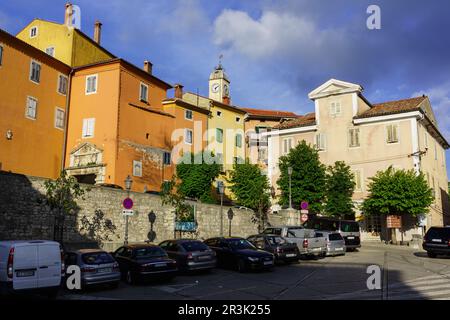 Labin (Albona), Halbinsel de Istria, Croacia. Stockfoto