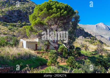 Das Riserva naturale dello Zingaro ist das älteste Naturschutzgebiet Siziliens Stockfoto