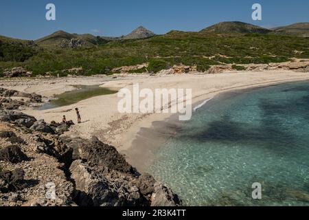 cala de Sa Font Salada, Arta, Mallorca, Balearen, Spanien. Stockfoto