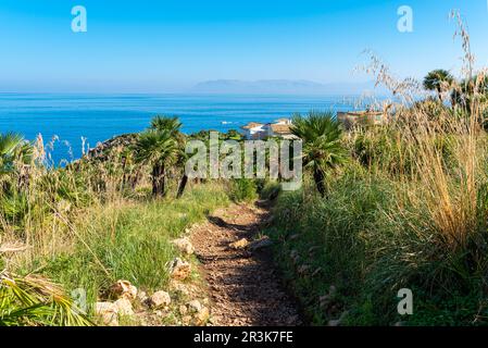 Das Riserva naturale dello Zingaro ist das älteste Naturschutzgebiet Siziliens Stockfoto