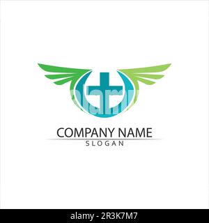Gesundheit medizinische Logo template Vector Illustration Design Stock Vektor