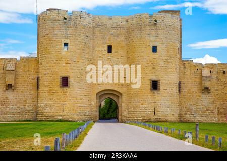 Die antike Stadt Aigues-Mortes Stockfoto