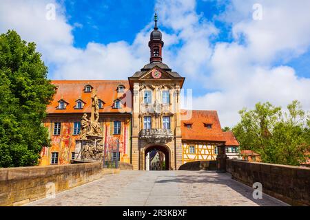 Bambergs altes Rathaus oder Rathaus in der Altstadt von Bamberg. Bamberg ist eine Stadt am Fluss Regnitz in Oberfrankreich, Bayern in Deutschland. Stockfoto