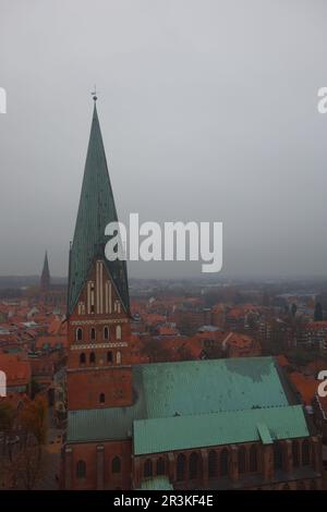 Die protestantische Lutherische Hauptkirche St. Johannis in LÃ¼neburg Stockfoto