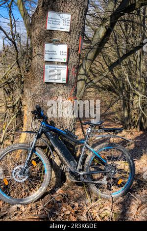 E-Bike im Harz Mountains Selketal Stockfoto