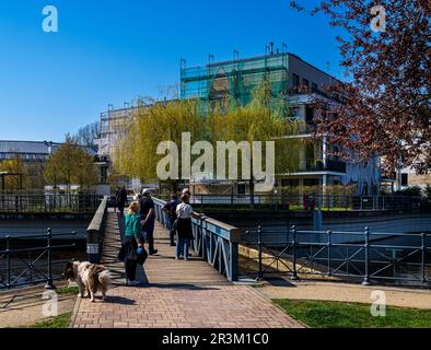 Neues Wohngebiet Am Tegeler Hafen, Berlin Stockfoto