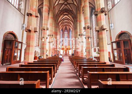 Würzburg - 11. Juli 2021: Marikapelle oder St. Mary Kirche. Marikapelle befindet sich in der Würzburger Altstadt in Bayern. Stockfoto