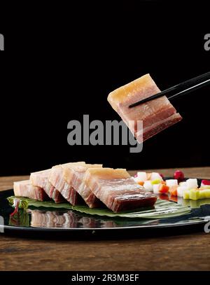 Gedünsteter Chinesischer Schweinebauch (Chinesischer Speck) Stockfoto