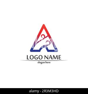 Einen Brief Blitz Logo Vorlage Vektor icon Abbildung design Stock Vektor