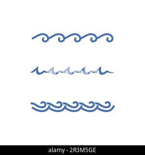 Wasser Wellen Symbol Vektor Grafik Design logo Stock Vektor