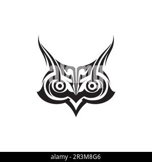 Tribal, klassisch , schwarz, ethnisches Tattoo-Symbol Vektordesign Logo Stock Vektor