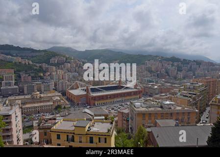 Luigi Ferraris Stadium, Heimat von Genua C.F.C. und U.C. Sampdoria Fußballvereine, Genua, Italien, Mai 2023 Stockfoto
