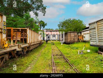 Alte Züge im Bahnhof, Dre Dawa Region, Dre Dawa, Äthiopien Stockfoto