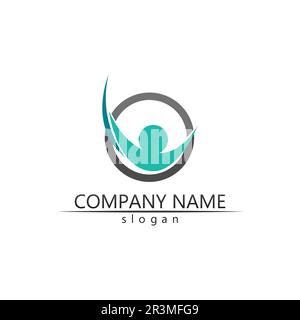 Design-Logo und Vorlage für People Community, Pflegegruppennetzwerk und Social Icons Stock Vektor
