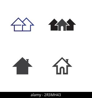 Vorlage für Vektor-Logo-Symbole für Immobilien und Wohngebäude Stock Vektor