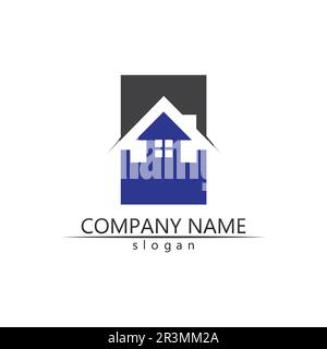 Vorlage für Vektor-Logo-Symbole für Immobilien und Wohngebäude Stock Vektor