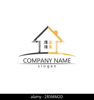 Vorlage für Vektor-Logo-Symbole für Immobilien und Wohngebäude Stock Vektor
