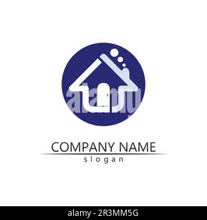 Vorlage für Vektor-Logo-Symbole für Immobilien und Wohngebäude Stock Vektor