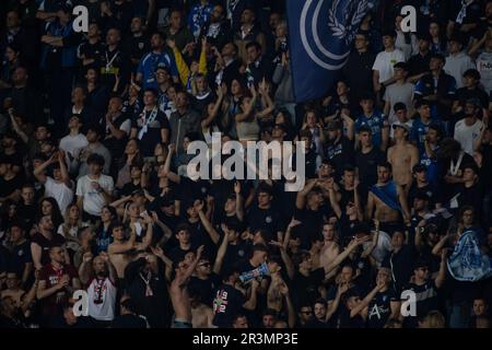 Empoli, Italien. 22. Mai 2023. Fans von Empoli während des Spiels Empoli FC vs Juventus FC, italienisches Fußballspiel Serie A in Empoli, Italien, Mai 22 2023 Kredit: Independent Photo Agency/Alamy Live News Stockfoto