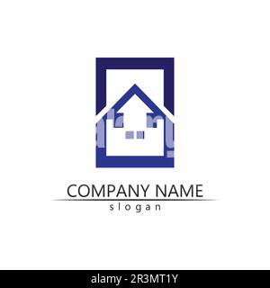 Vorlage für Vektor-Logo-Symbole für Immobilien und Wohngebäude Stock Vektor