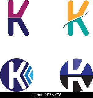 k Buchstabe k Logo Design und Vektor Stock Vektor