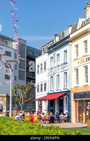 Der Troubadour Pub, Caledonia Place, St. Helier, Jersey, Kanalinseln Stockfoto