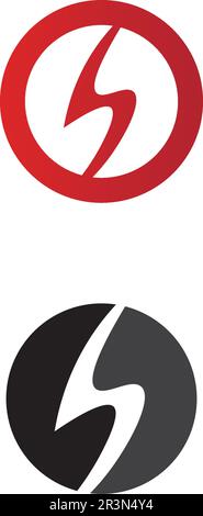 Blitzsymbol und Symbole für elektrische Vektoren Stock Vektor