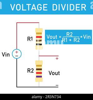 Spannungsteilerschaltung , Vektor , isoliert Stock Vektor