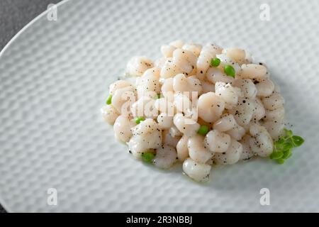 Chinesische Küche, Longjing Shrimps, Shrimps und Tee in Longjing, Guangdong Stockfoto