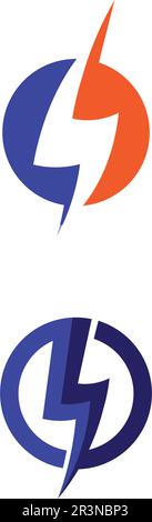 Blitzsymbol und Symbole für elektrische Vektoren Stock Vektor