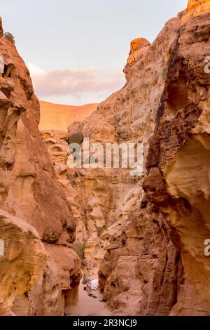 Little Petra, Siq al-Barid, Jordanien Stockfoto