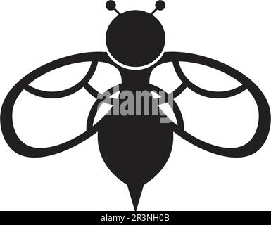 vector Bee Honey Honey Bee Logo schönes orange süß einzigartiges warmes Design Stock Vektor