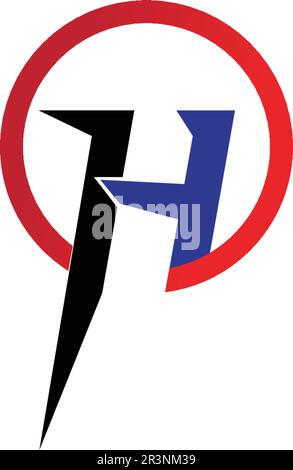 H Logo Template Design Vector Illustration Stock Vektor