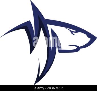 Vorlage für das Fish-Logo Kreatives Vektorsymbol des Angelclubs oder online Stock Vektor