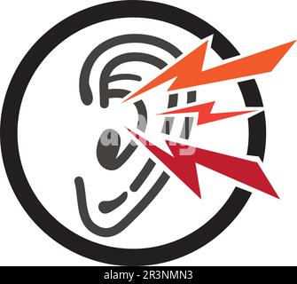 Ohr und Diagnose Gesundheit Logo desain und Vektor Stock Vektor