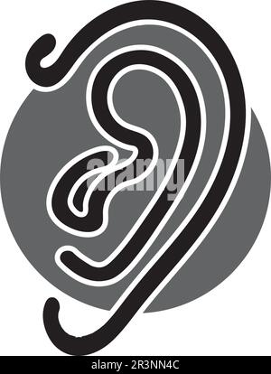 Ohr und Diagnose Gesundheit Logo desain und Vektor Stock Vektor