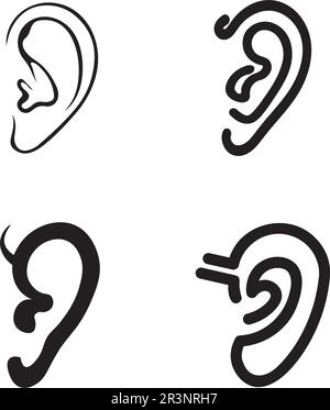 Ohr und Diagnose Gesundheit Logo desain und Vektor Stock Vektor