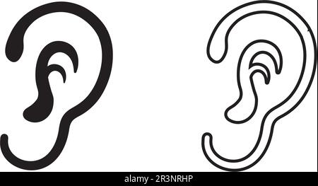 Ohr und Diagnose Gesundheit Logo desain und Vektor Stock Vektor