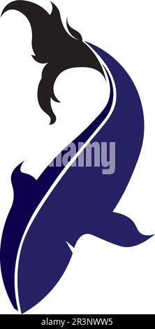 Vorlage für das Fish-Logo Kreatives Vektorsymbol des Angelclubs oder online Stock Vektor