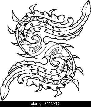 Tribal Tatto Collection Set Flamme tatoo Totem Vector Illustration Design Stock Vektor