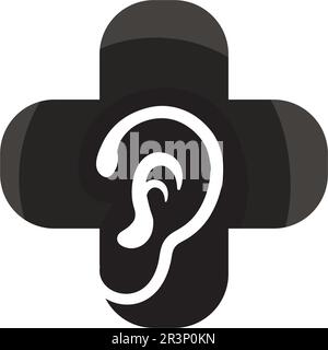 Ohr und Diagnose Gesundheit Logo desain und Vektor Stock Vektor
