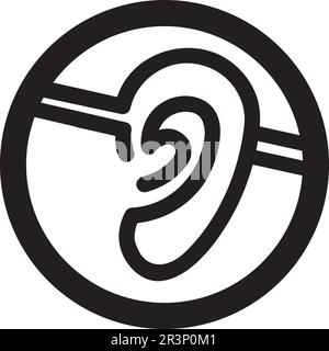 Ohr und Diagnose Gesundheit Logo desain und Vektor Stock Vektor