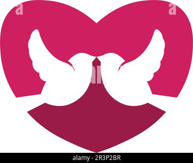 Love-Logo und valentinstag-Symbole Vector Template-Symbol-App Stock Vektor