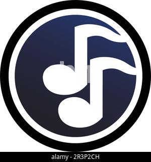 Musiknotiz-Symbol Vector-Logo und -Design Stock Vektor