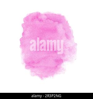 Magentafarbenes Wasserzeichen. Handgezeichnete Darstellung isoliert auf weißem Hintergrund. Abstrakte Textur, Hintergrund, Designelement. Stockfoto