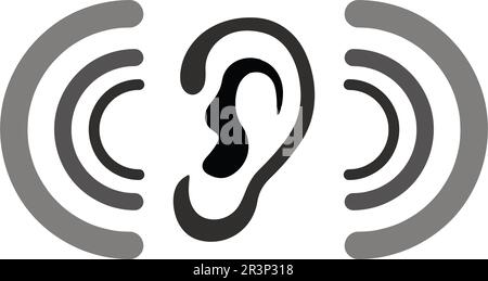 Ohr und Diagnose Gesundheit Logo desain und Vektor Stock Vektor