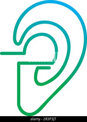 Ohr und Diagnose Gesundheit Logo desain und Vektor Stock Vektor