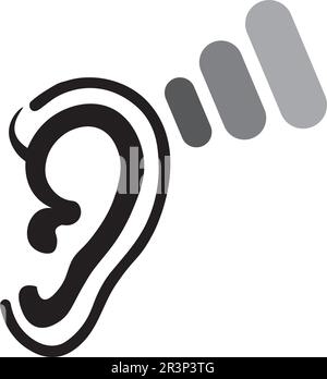 Ohr und Diagnose Gesundheit Logo desain und Vektor Stock Vektor