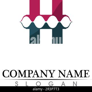 H Logo Template Design Vector Illustration Stock Vektor